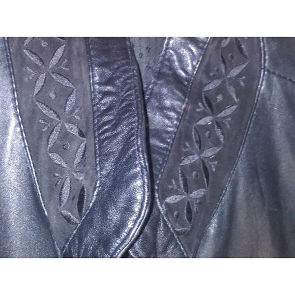 VTG Jean Pierre Leather Jacket Womens sheepskin L/XL/XXL balloon sleeve button - Picture 4 of 10